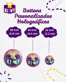 Bottons Holográficos 3D Personalizados