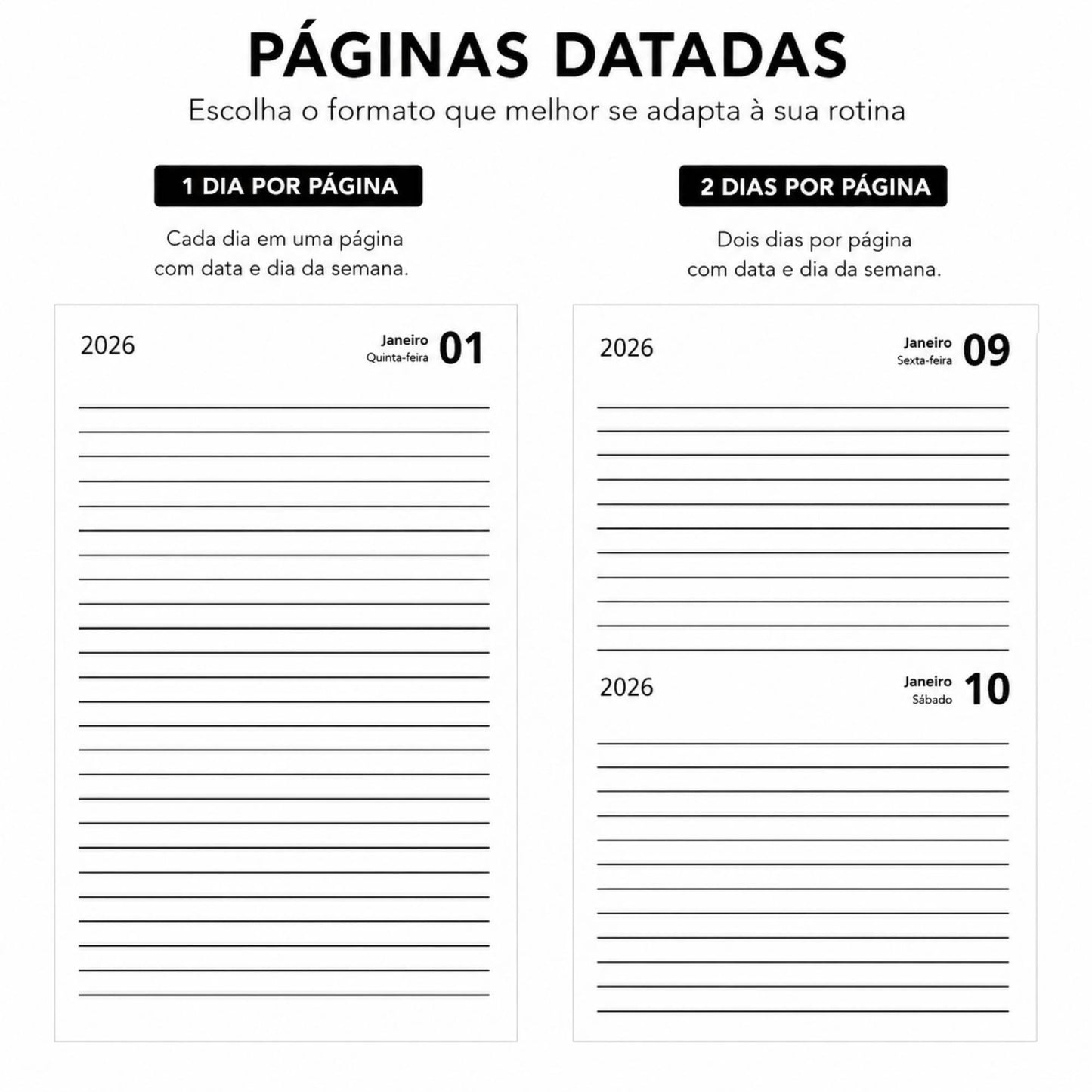Agenda 2026 ou 2027 - Com Datas