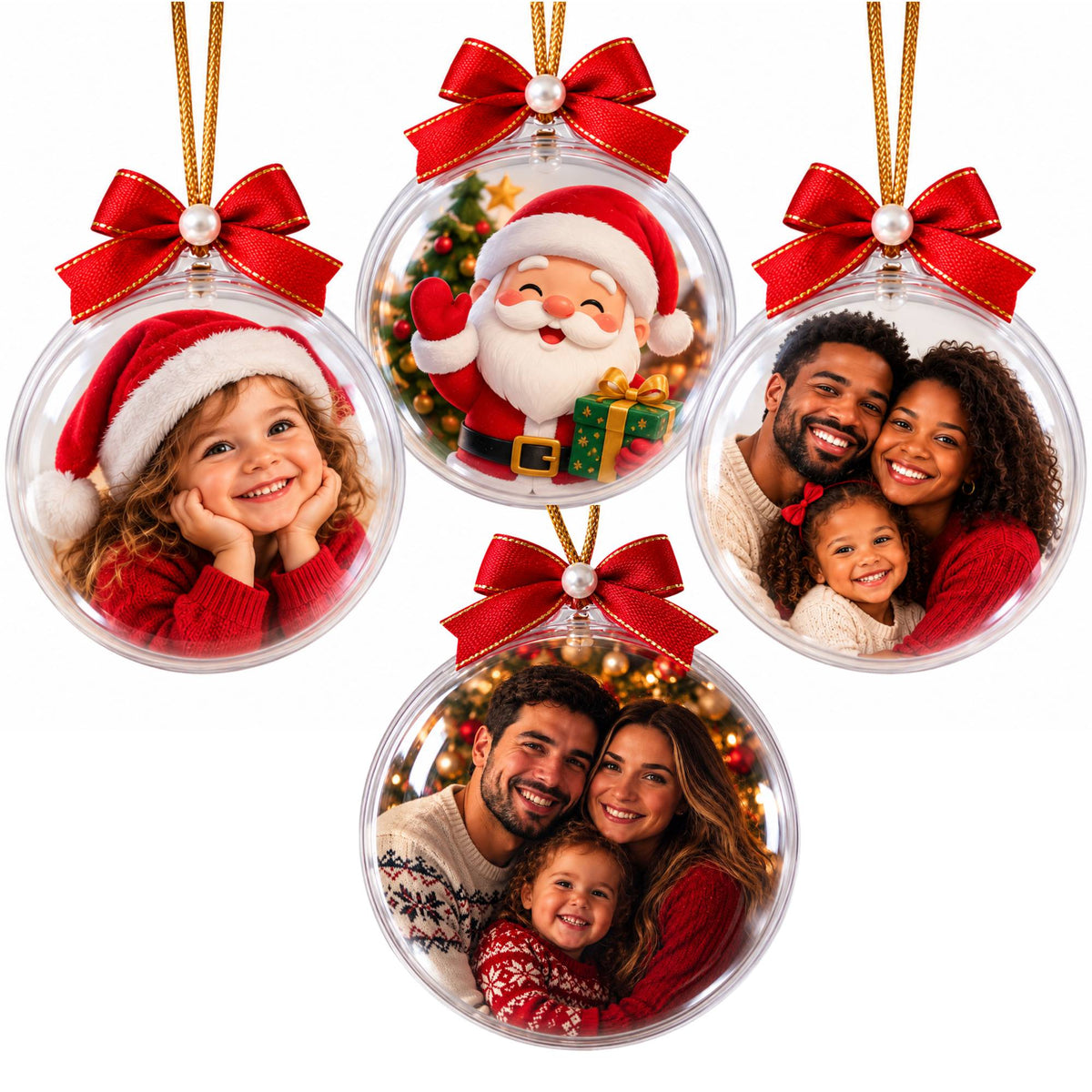 Esfera de Natal Personalizada com Foto