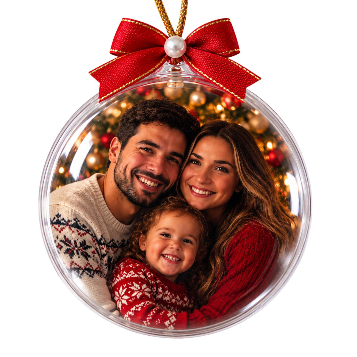 Esfera de Natal Personalizada com Foto