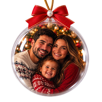Esfera de Natal Personalizada com Foto