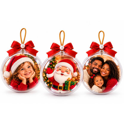 Esfera de Natal Personalizada com Foto