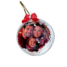Esfera de Natal com "Neve" Personalizada com Foto
