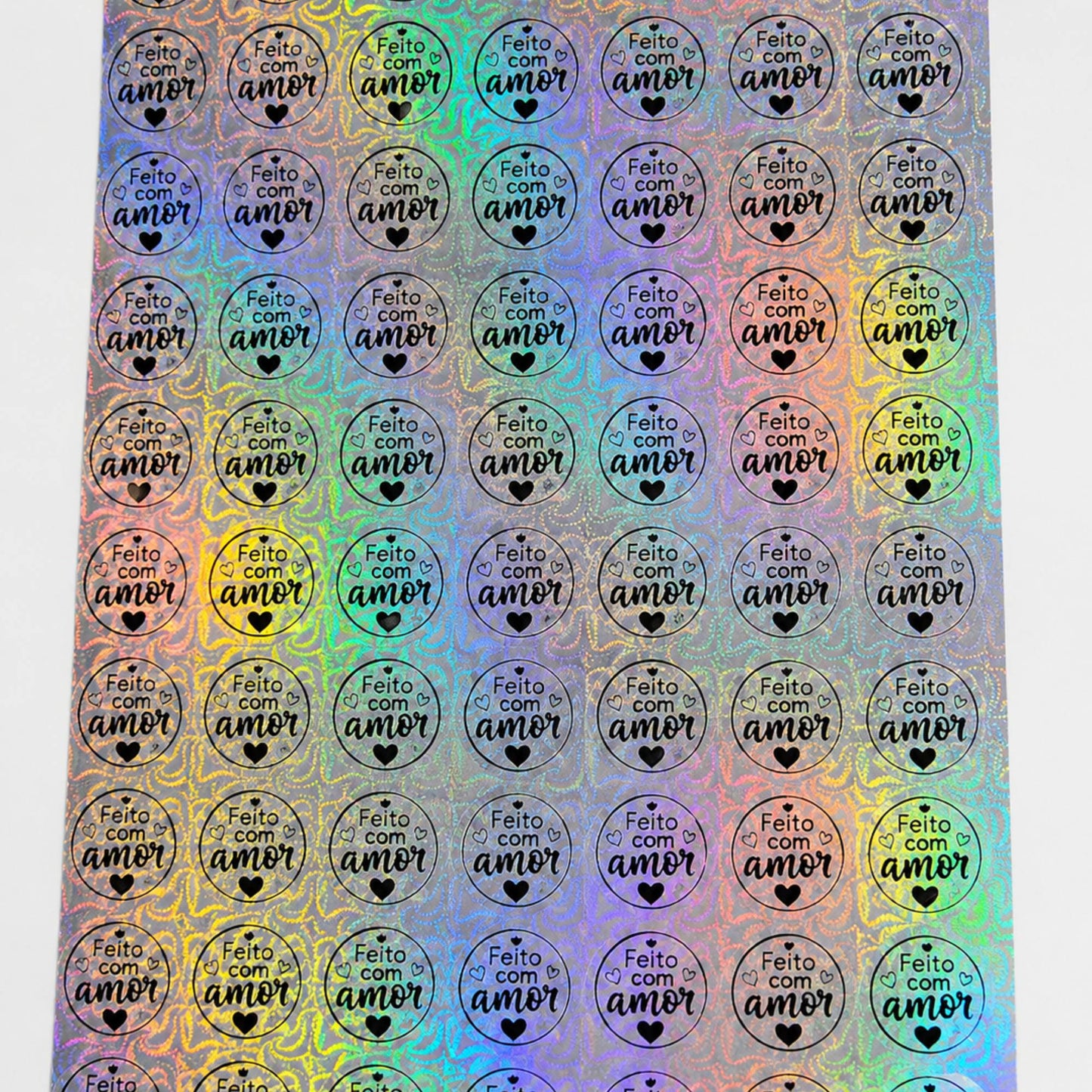 Impressão em Vinil Holográfico (Adesivo A4)