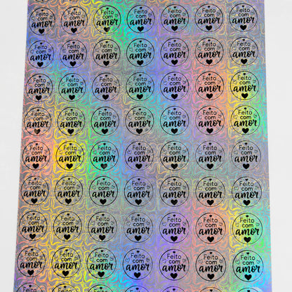 Impressão em Vinil Holográfico (Adesivo A4)