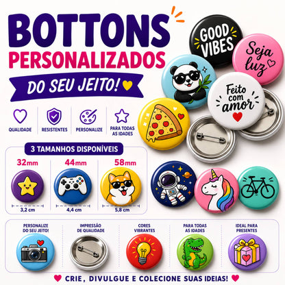 Bottons Personalizados (Boton / Button / Broche)