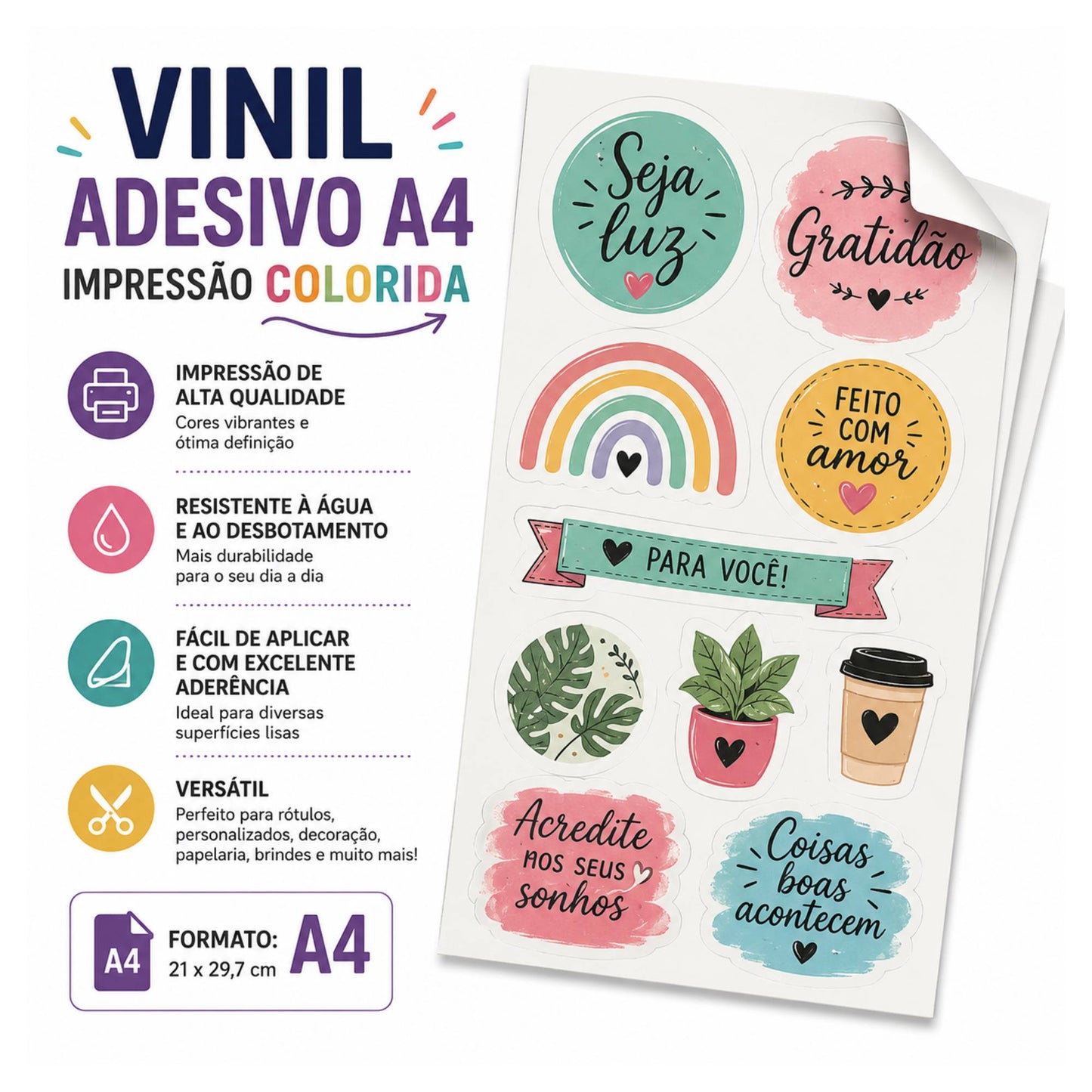 Impressão em Vinil Adesivo A4