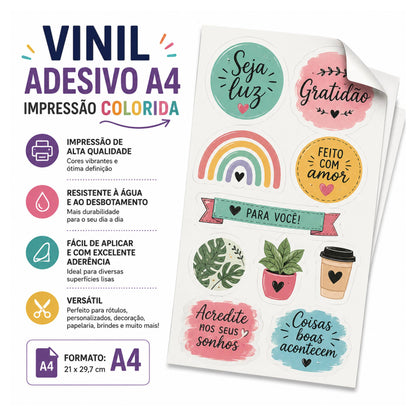 Impressão em Vinil Adesivo A4
