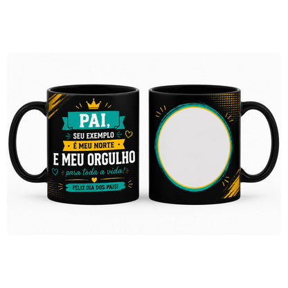 Caneca Dia dos Pais com Foto - Modelo 2 (Cerâmica)