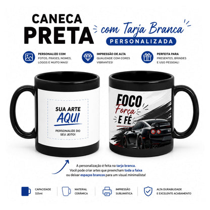 Caneca Preta Personalizada