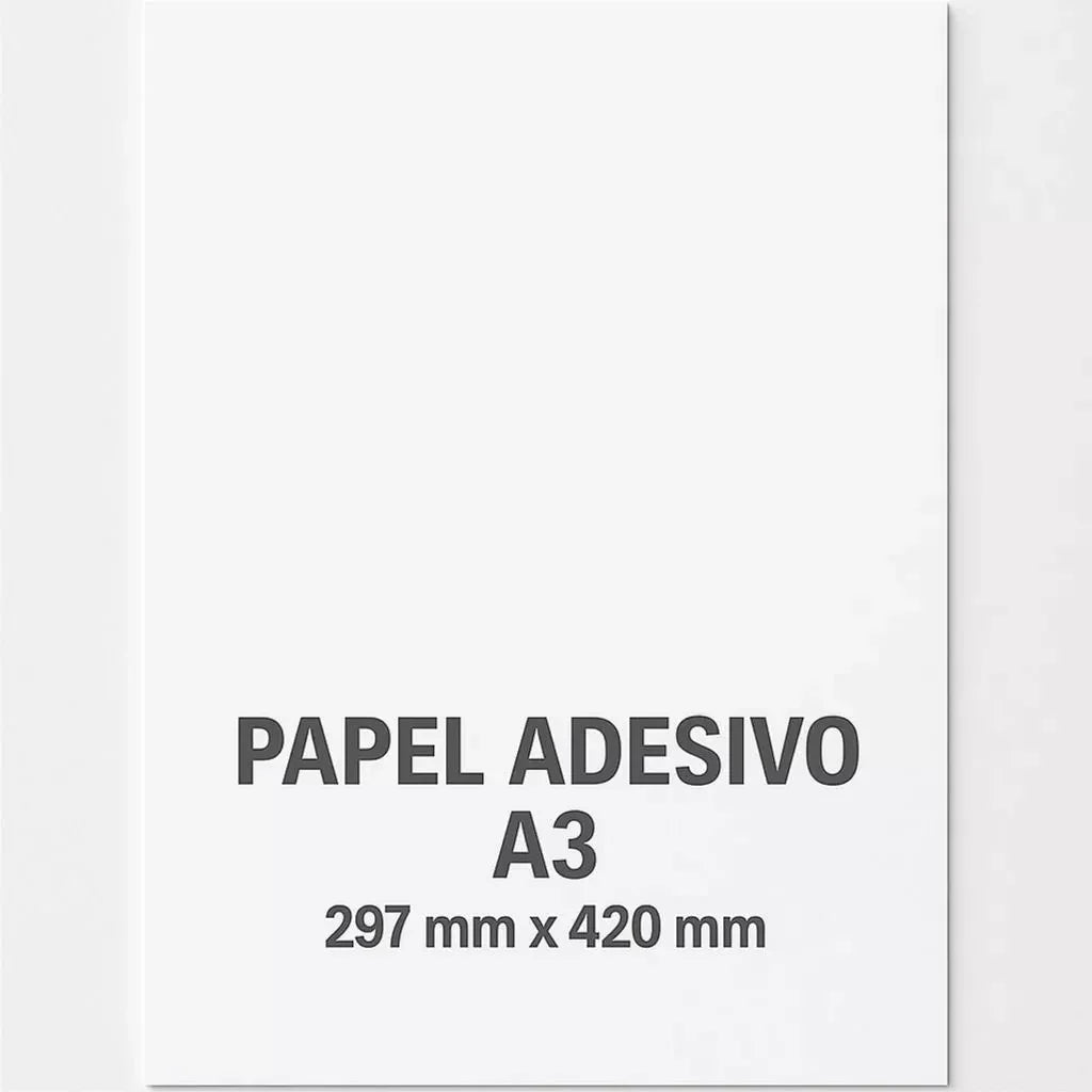 Impressão em Papel Adesivo A3 (Fotográfico)