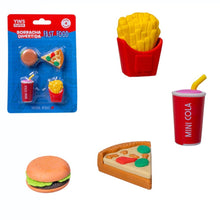 Borracha Divertida Infantil Fast Food 4 Peças