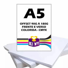 Impressão Offset A5 (90g à 180g) - Frente e Verso