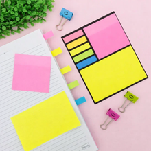Kit 7 Blocos De Anotação Post It Marcador De Página Papel Neon