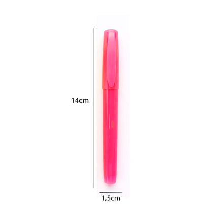 Kit Marca Texto Neon 2 Peças Rosa E Amarelo