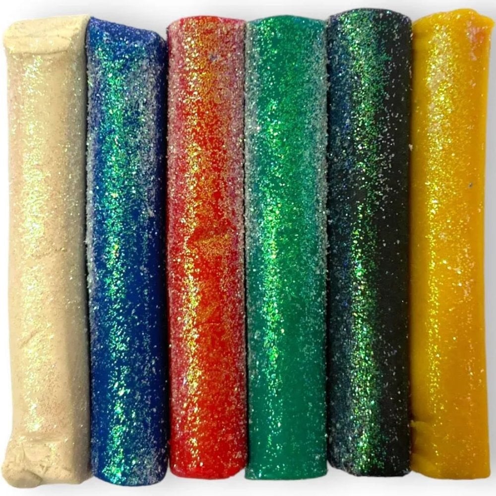 Massinha De Modelar Com Glitter 6 Cores 90g Alcalex